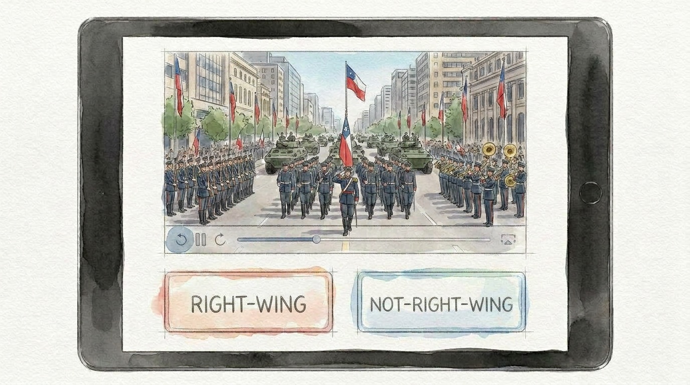 Annotation tablet asking: right-wing or not-right-wing?